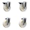 Service Caster 5'' Nylon Wheel Swivel Bolt Hole Caster Set with 2 Posi Lock Brakes, 4PK SCC-BH20S514-NYS-PLB-2-S-2 - alternate 1